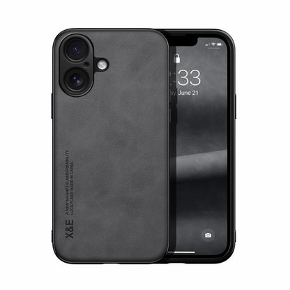 Skin Feel Magnetic Leather Back Phone Case, For iPhone 18 Pro / 17 Pro, For iPhone 18 Pro Max / 17 Pro Max, For iPhone 17e / 16e, For iPhone 17, For iPhone Air, For iPhone 16 Pro Max