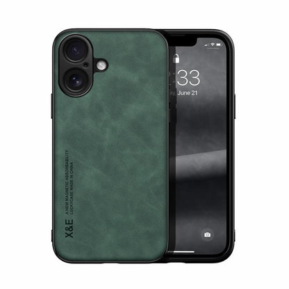 Skin Feel Magnetic Leather Back Phone Case, For iPhone 18 Pro / 17 Pro, For iPhone 18 Pro Max / 17 Pro Max, For iPhone 17e / 16e, For iPhone 17, For iPhone Air, For iPhone 16 Pro Max