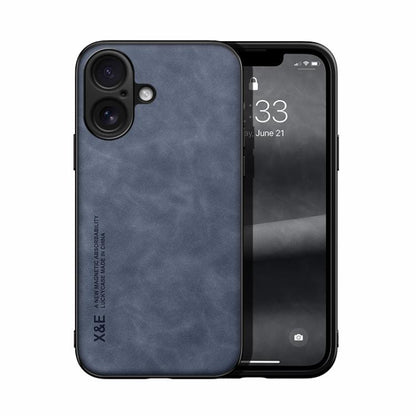 Skin Feel Magnetic Leather Back Phone Case, For iPhone 18 Pro / 17 Pro, For iPhone 18 Pro Max / 17 Pro Max, For iPhone 17e / 16e, For iPhone 17, For iPhone Air, For iPhone 16 Pro Max
