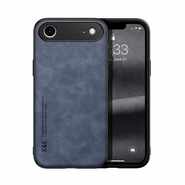 Skin Feel Magnetic Leather Back Phone Case, For iPhone 18 Pro / 17 Pro, For iPhone 18 Pro Max / 17 Pro Max, For iPhone 17e / 16e, For iPhone 17, For iPhone Air, For iPhone 16 Pro Max