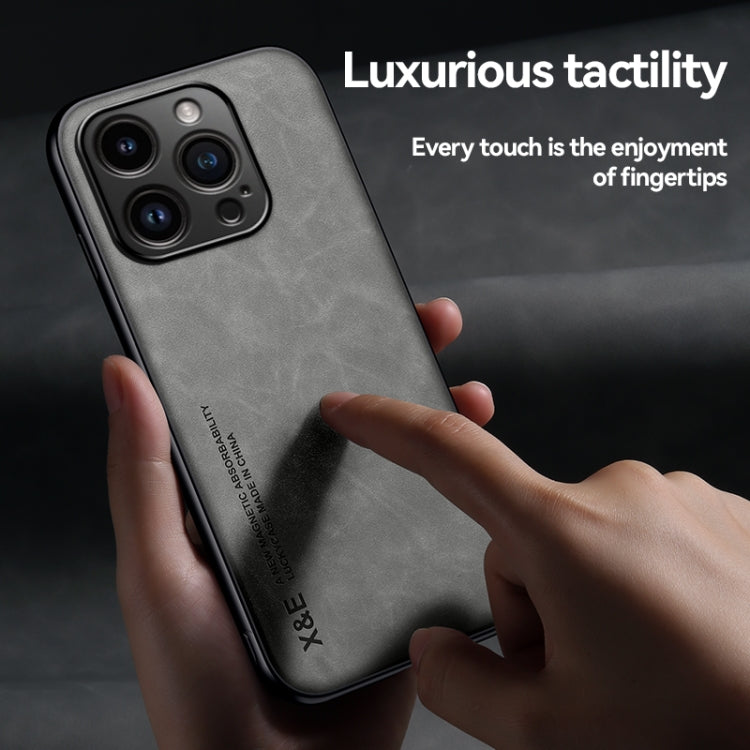 Skin Feel Magnetic Leather Back Phone Case, For iPhone 18 Pro / 17 Pro, For iPhone 18 Pro Max / 17 Pro Max, For iPhone 17e / 16e, For iPhone 17, For iPhone Air, For iPhone 16 Pro Max