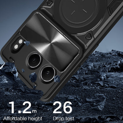 CD Texture Sliding Camshield Magnetic Holder Phone Case, For OnePlus Nord 4 5G, For OnePlus 12R 5G, For OnePlus 12 5G Global, For OnePlus Nord N20 5G