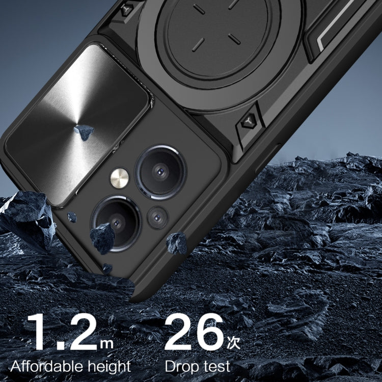 CD Texture Sliding Camshield Magnetic Holder Phone Case, For OnePlus Nord N20 5G