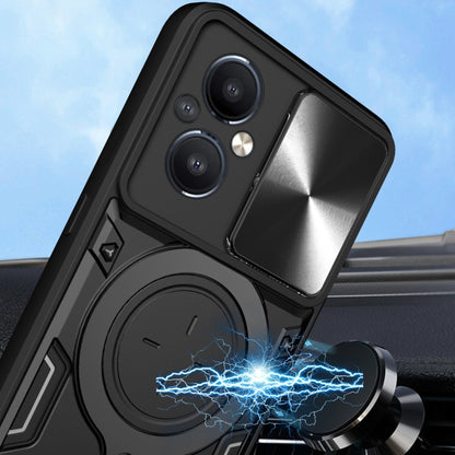 CD Texture Sliding Camshield Magnetic Holder Phone Case, For OnePlus Nord 4 5G, For OnePlus 12R 5G, For OnePlus 12 5G Global, For OnePlus Nord N20 5G