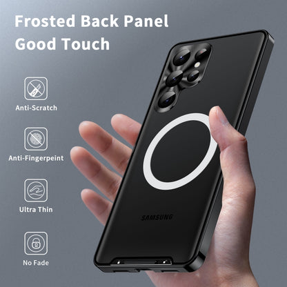 MagSafe Magnetic Frosted Metal Phone Case, For Samsung Galaxy S24 Ultra 5G, For Samsung Galaxy S24+ 5G, For Samsung Galaxy S24 5G, For Samsung Galaxy S23 FE 5G