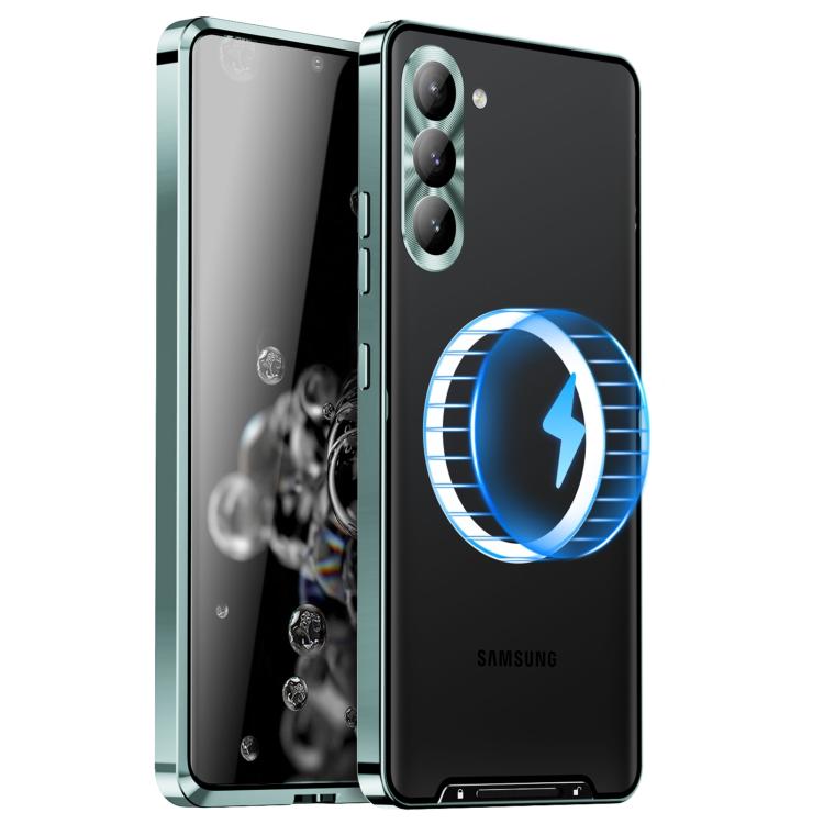 MagSafe Magnetic Frosted Metal Phone Case, For Samsung Galaxy S26 Ultra 5G, For Samsung Galaxy S25 5G, For Samsung Galaxy S25+ 5G, For Samsung Galaxy S25 Ultra 5G, For Samsung Galaxy S24 FE 5G