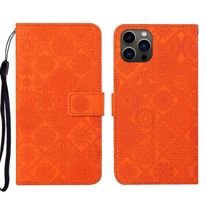 Ethnic Style Embossed Pattern Leather Phone Case, For iPhone 16 Plus, For iPhone 16, For iPhone 15 Pro Max