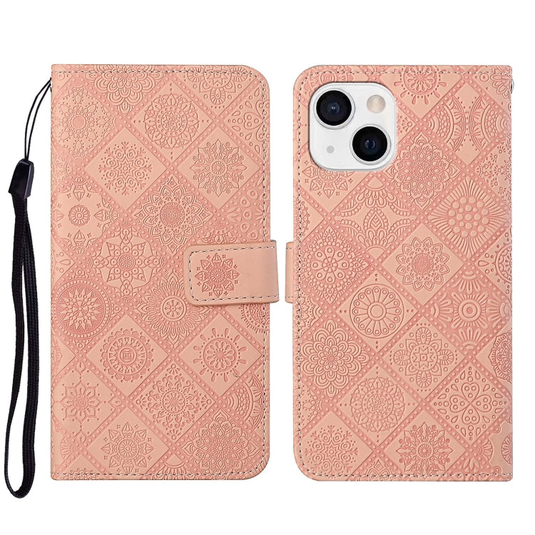 Ethnic Style Embossed Pattern Leather Phone Case, For iPhone 15 Pro, For iPhone 15 Plus, For iPhone 15