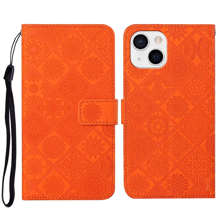 Ethnic Style Embossed Pattern Leather Phone Case