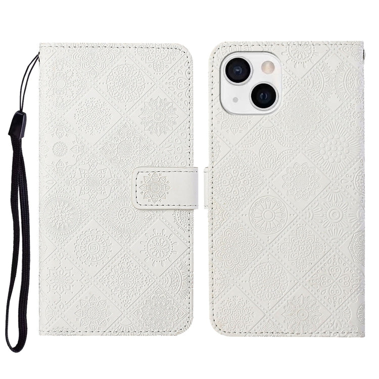 Ethnic Style Embossed Pattern Leather Phone Case, For iPhone 15 Pro, For iPhone 15 Plus, For iPhone 15
