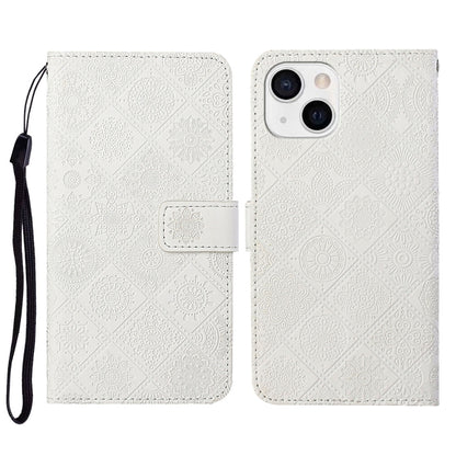 Ethnic Style Embossed Pattern Leather Phone Case, For iPhone 15 Pro, For iPhone 15 Plus, For iPhone 15