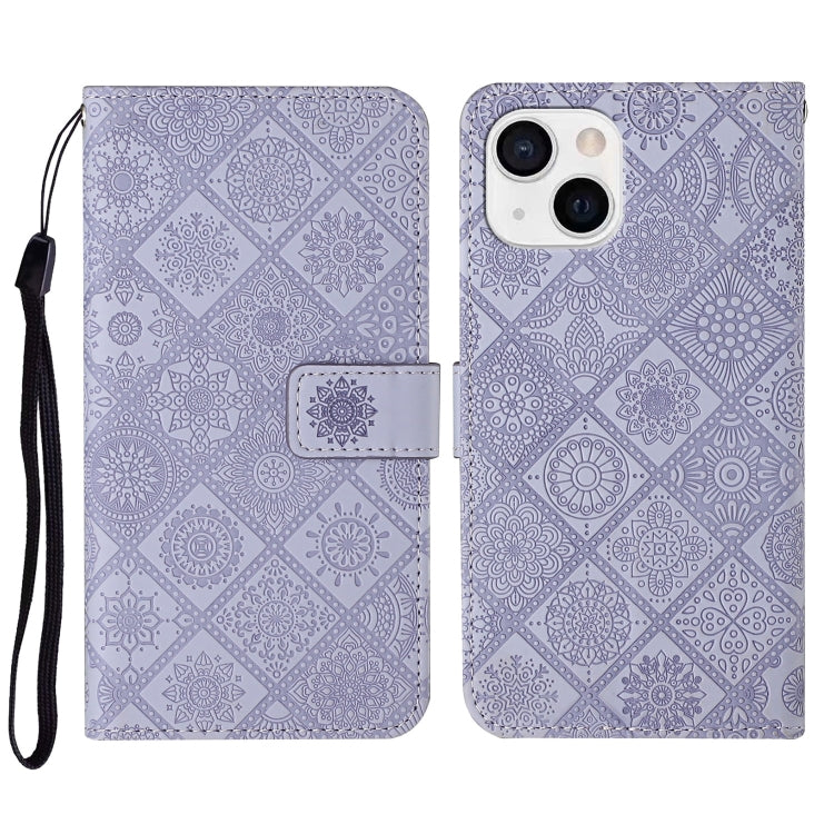 Ethnic Style Embossed Pattern Leather Phone Case