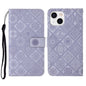 Ethnic Style Embossed Pattern Leather Phone Case, For iPhone 15 Pro, For iPhone 15 Plus, For iPhone 15