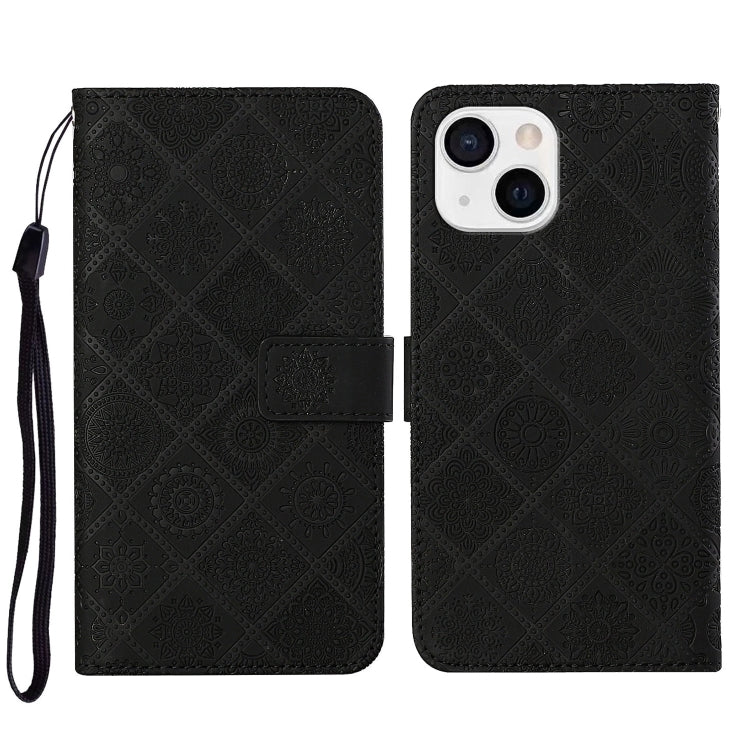Ethnic Style Embossed Pattern Leather Phone Case, For iPhone 15 Pro, For iPhone 15 Plus, For iPhone 15