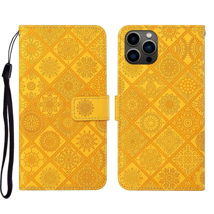 Ethnic Style Embossed Pattern Leather Phone Case, For iPhone 16e, For iPhone 16 Pro Max, For iPhone 16 Pro
