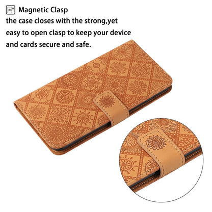 Ethnic Style Embossed Pattern Leather Phone Case, For iPhone 16 Plus, For iPhone 16, For iPhone 15 Pro Max