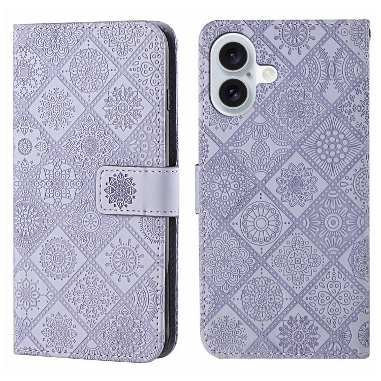 Ethnic Style Embossed Pattern Leather Phone Case, For iPhone 16 Plus, For iPhone 16, For iPhone 15 Pro Max