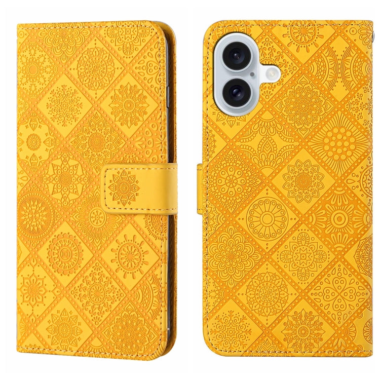 Ethnic Style Embossed Pattern Leather Phone Case, For iPhone 16 Plus, For iPhone 16, For iPhone 15 Pro Max