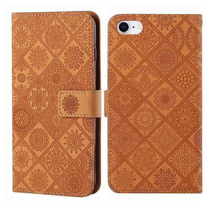 Ethnic Style Embossed Pattern Leather Phone Case, For iPhone 16e, For iPhone 16 Pro Max, For iPhone 16 Pro