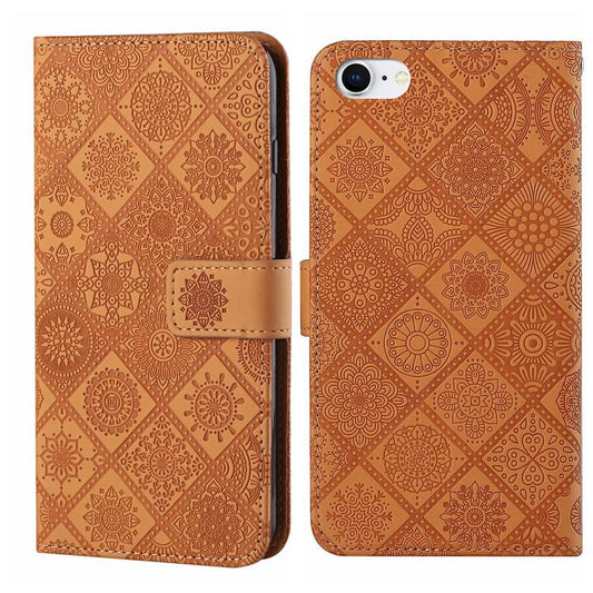 Ethnic Style Embossed Pattern Leather Phone Case, For iPhone 16e, For iPhone 16 Pro Max, For iPhone 16 Pro