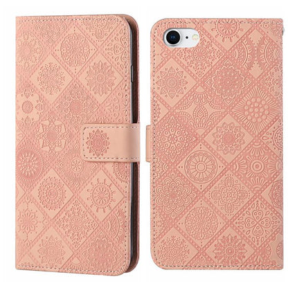 Ethnic Style Embossed Pattern Leather Phone Case, For iPhone 16e, For iPhone 16 Pro Max, For iPhone 16 Pro