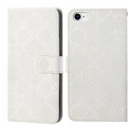 Ethnic Style Embossed Pattern Leather Phone Case, For iPhone 16e, For iPhone 16 Pro Max, For iPhone 16 Pro