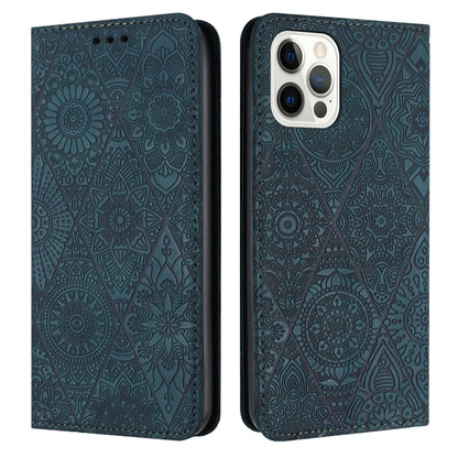 Ethnic Embossed Adsorption Leather Phone Case, For iPhone Air, For iPhone 16 Pro Max, For iPhone 16 Pro, For iPhone 16 Plus