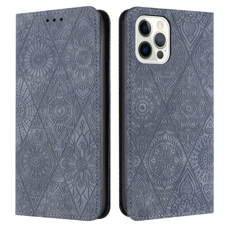 Ethnic Embossed Adsorption Leather Phone Case, For iPhone Air, For iPhone 16 Pro Max, For iPhone 16 Pro, For iPhone 16 Plus