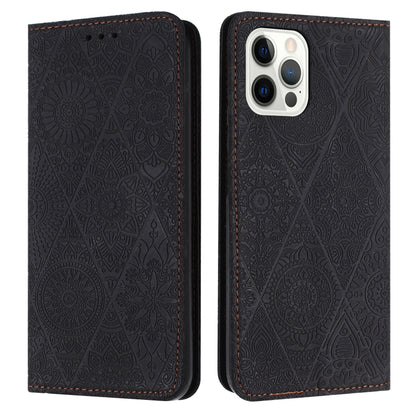 Ethnic Embossed Adsorption Leather Phone Case, For iPhone Air, For iPhone 16 Pro Max, For iPhone 16 Pro, For iPhone 16 Plus