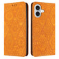 Ethnic Embossed Adsorption Leather Phone Case, For iPhone Air, For iPhone 16 Pro Max, For iPhone 16 Pro, For iPhone 16 Plus