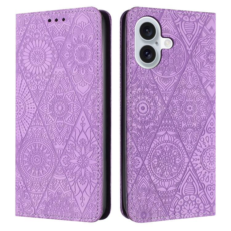 Ethnic Embossed Adsorption Leather Phone Case, For iPhone Air, For iPhone 16 Pro Max, For iPhone 16 Pro, For iPhone 16 Plus