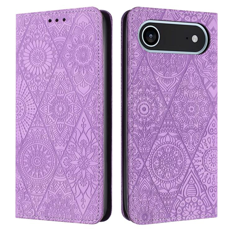 Ethnic Embossed Adsorption Leather Phone Case, For iPhone Air, For iPhone 16 Pro Max, For iPhone 16 Pro, For iPhone 16 Plus