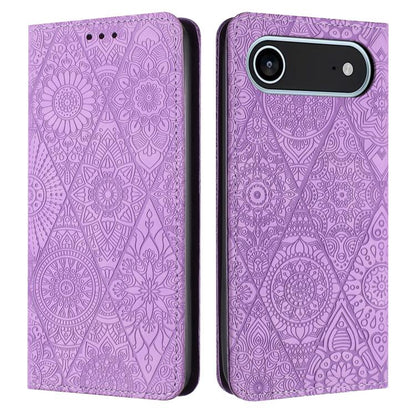 Ethnic Embossed Adsorption Leather Phone Case, For iPhone Air, For iPhone 16 Pro Max, For iPhone 16 Pro, For iPhone 16 Plus