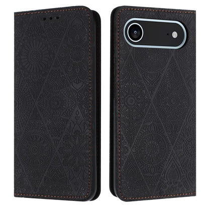 Ethnic Embossed Adsorption Leather Phone Case, For iPhone Air, For iPhone 16 Pro Max, For iPhone 16 Pro, For iPhone 16 Plus