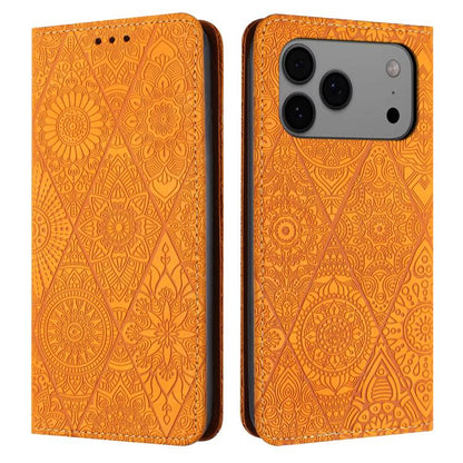 Ethnic Embossed Adsorption Leather Phone Case