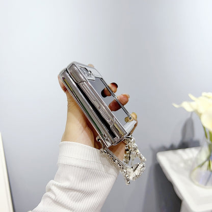 Plating PC Phone Case with Bracelet, For Samsung Galaxy Z Flip5