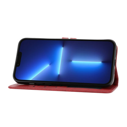 Embossed Happy Cat Pattern Flip Leather Phone Case