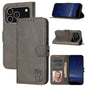 Embossed Happy Cat Pattern Flip Leather Phone Case, For iPhone 18 Pro / 17 Pro, For iPhone 18 Pro Max / 17 Pro Max, For iPhone 17e / 16e, For iPhone 17