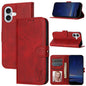 Embossed Happy Cat Pattern Flip Leather Phone Case, For iPhone 17e / 16e, For iPhone 17 Pro Max, For iPhone 17 Pro, For iPhone 17
