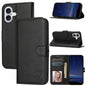 Embossed Happy Cat Pattern Flip Leather Phone Case, For iPhone 17e / 16e, For iPhone 17 Pro Max, For iPhone 17 Pro, For iPhone 17