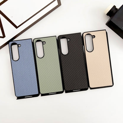 Braided Leather Texture PC Phone Case, For Samsung Galaxy Z Fold5, For Samsung Galaxy Z Flip5