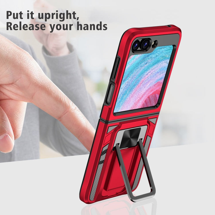 2 in 1 Holder Magnetic Armor Shockproof Phone Case, For Samsung Galaxy Z Flip5