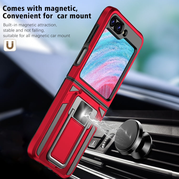 2 in 1 Holder Magnetic Armor Shockproof Phone Case, For Samsung Galaxy Z Flip5