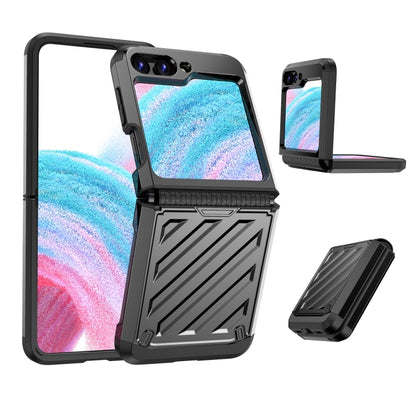 2 in 1 Color Contrast TPU Hybrid PC Phone Case, For Samsung Galaxy Z Flip6 / Flip7 FE, For Samsung Galaxy Z Flip5, For Samsung Galaxy Z Flip4 5G, For Samsung Galaxy Z Flip3 5G