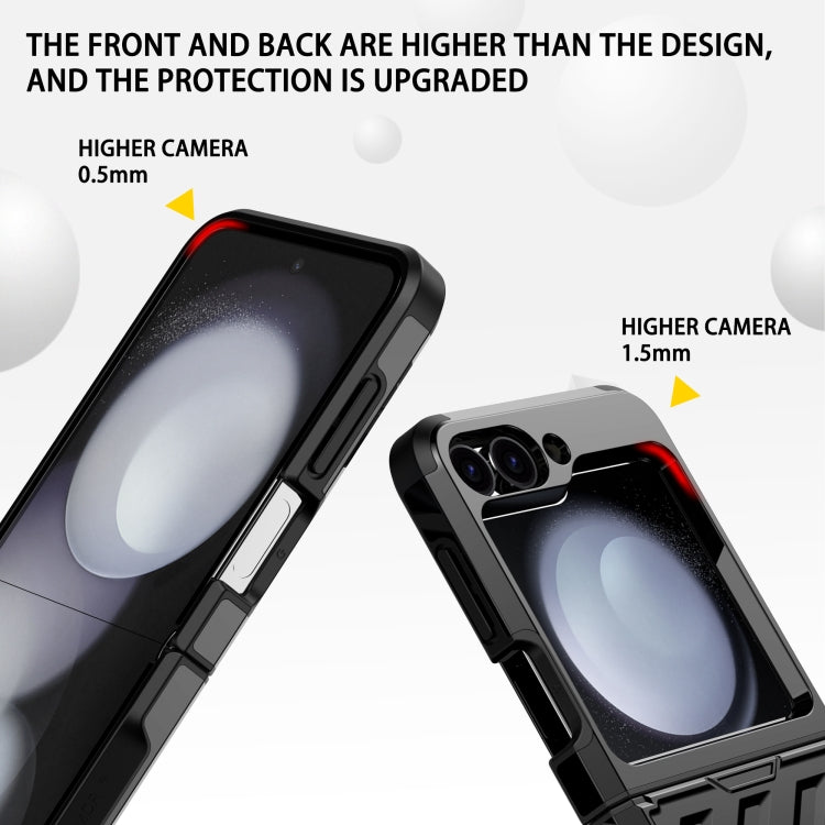 2 in 1 Color Contrast TPU Hybrid PC Phone Case, For Samsung Galaxy Z Flip6 / Flip7 FE, For Samsung Galaxy Z Flip5, For Samsung Galaxy Z Flip4 5G, For Samsung Galaxy Z Flip3 5G