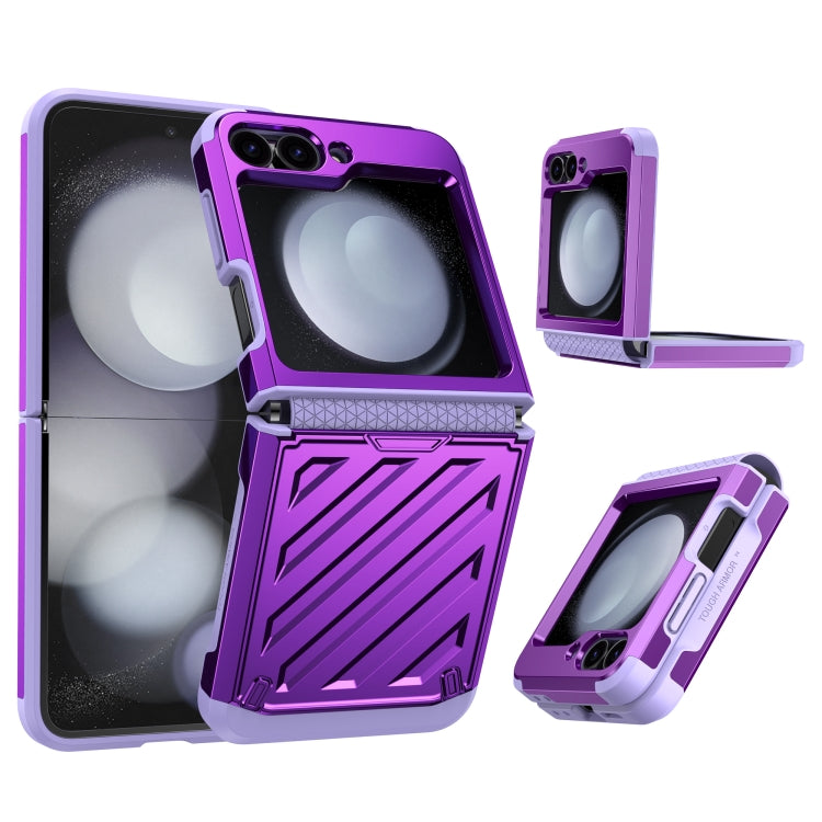 2 in 1 Color Contrast TPU Hybrid PC Phone Case, For Samsung Galaxy Z Flip6 / Flip7 FE, For Samsung Galaxy Z Flip4 5G, For Samsung Galaxy Z Flip3 5G