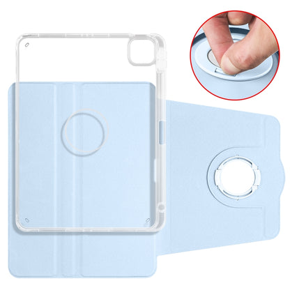 Clear Acrylic 360 Rotation Detachable Leather Tablet Case, For iPad Pro 11 2022 / Air 10.9 2022