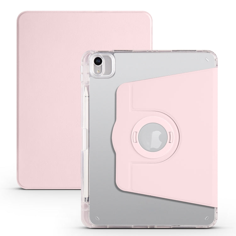Clear Acrylic 360 Rotation Detachable Leather Tablet Case, For iPad Pro 11 2022 / Air 10.9 2022
