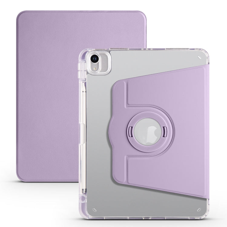 Clear Acrylic 360 Rotation Detachable Leather Tablet Case, For iPad Pro 11 2022 / Air 10.9 2022
