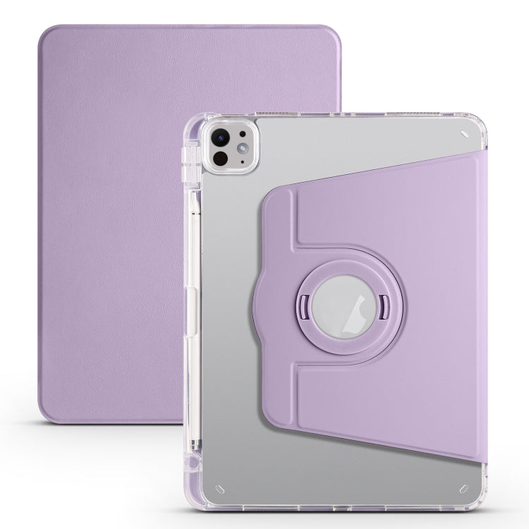 Clear Acrylic 360 Rotation Detachable Leather Tablet Case, For iPad Air 13 2026 / 2025 / 2024, For iPad Air 11 2026 / 2025 / 2024, For iPad Pro 13 2025 / 2024, For iPad Pro 11 2025 / 2024